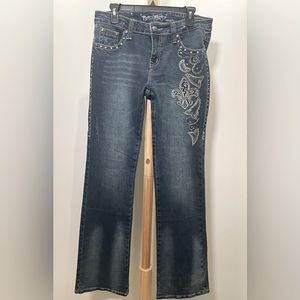 Trinity Ranch Montana West Signature Collection Size 13 Bootcut Studded Jeans